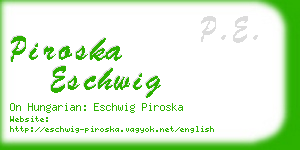 piroska eschwig business card